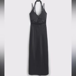 Abercrombie & Fitch Julia Slip Lace Halter Maxi Dress